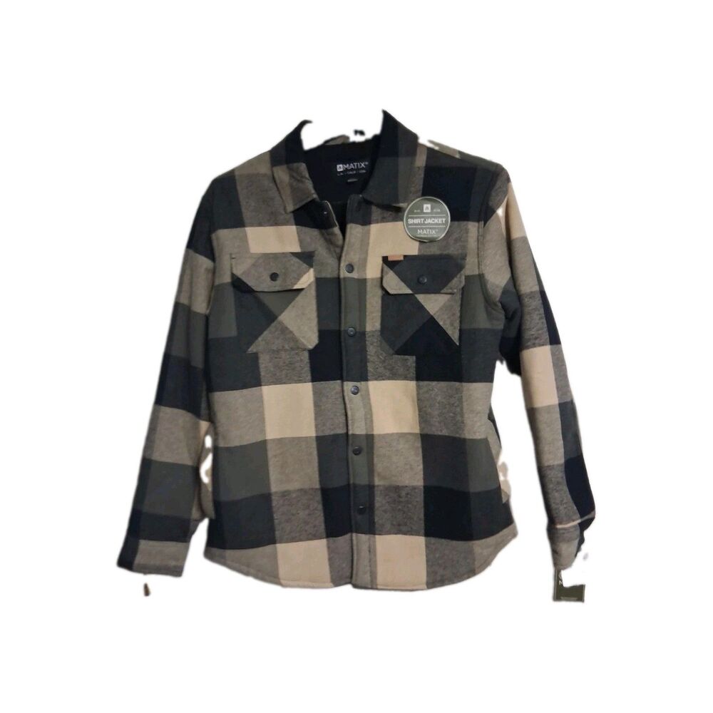 NWT Men's Matix Fleece Lined Shirt Jacket Size M
